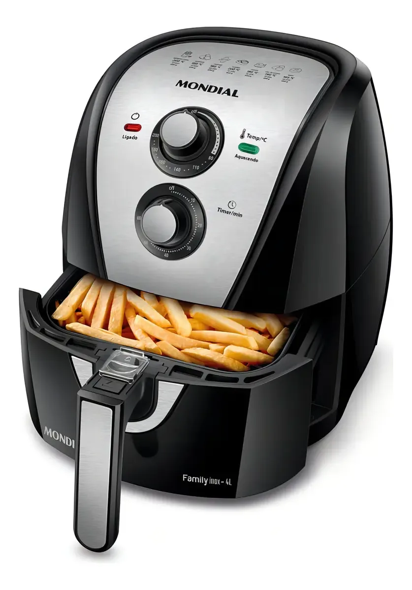 Imagem do presente Fritadeira Elétrica Air Fryer Mondial Afn40bi 4l Cor Black/Inox